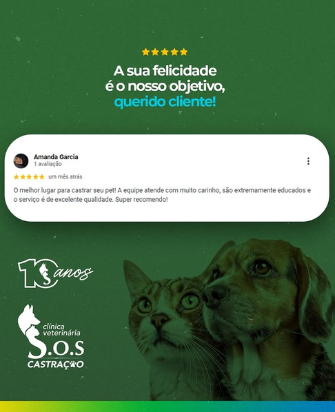 Avaliações de Clientes SOS Castração